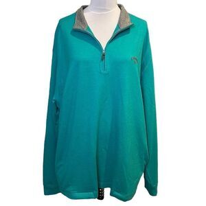 Callaway Golf Teal Grey XXL Men's Golf Quarter Zip Up Dad Father's Day Gift